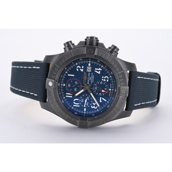 Breitling Super Avenger Night Mission V13375 Chrono 48mm DLC Men's Watch B&P - Picture 4 of 11